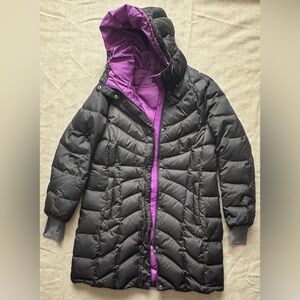 Lands' End Ladies Down Puffer Jacket Black Size Petite Medium 10-12